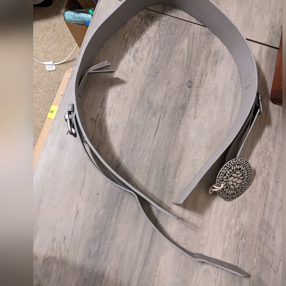 Free people belt new women's m/l cowhide large buckle nwot - Picture 9 of 11